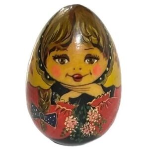 Vintage Russian Handpainted Wooden Doll